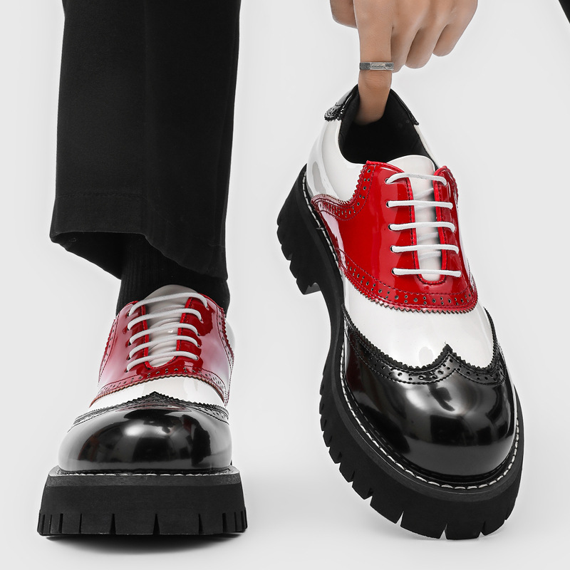 Oxford Shoes Brogue - 남성 패션 힙합 록 플랫폼 슈즈