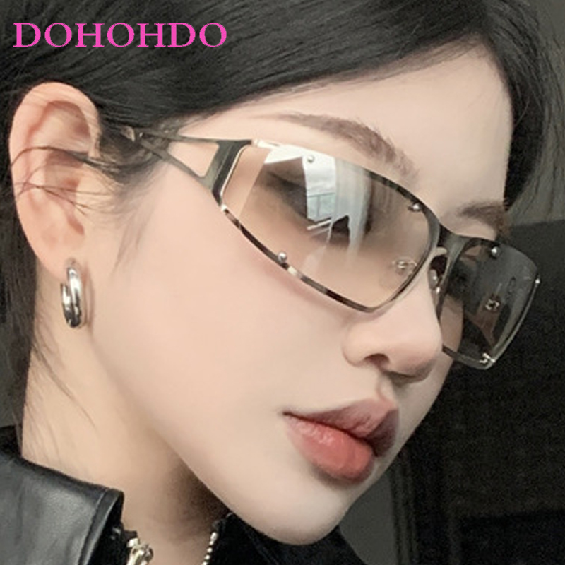 Men Fashion Photography - 패션 메탈 프레임 속이 빈 선글라스