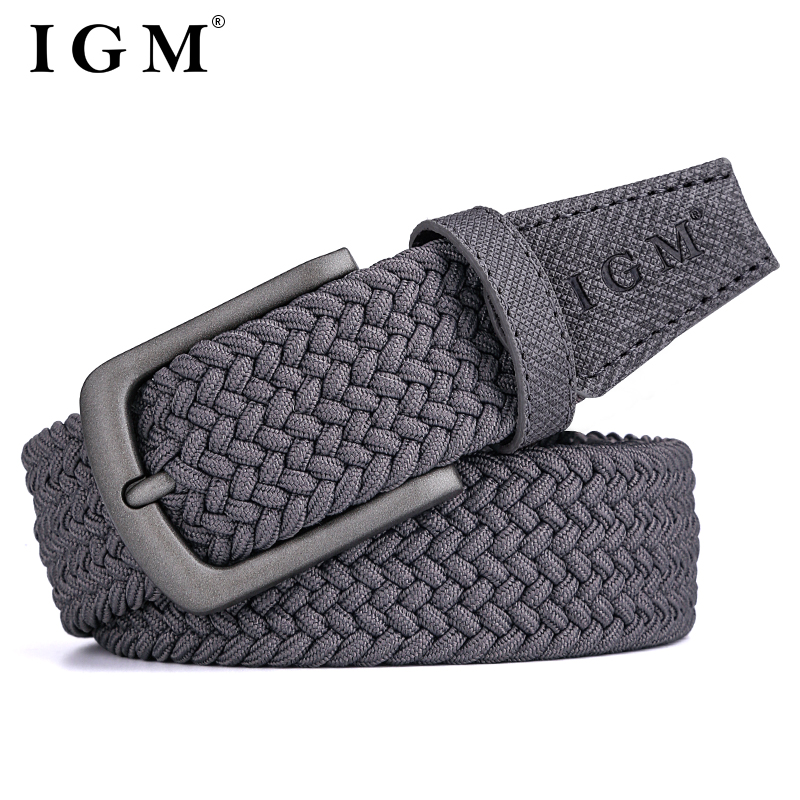 Mens Fashion Dark Grey Pants - 패션 남자 바늘 버클 벨트 캔버스