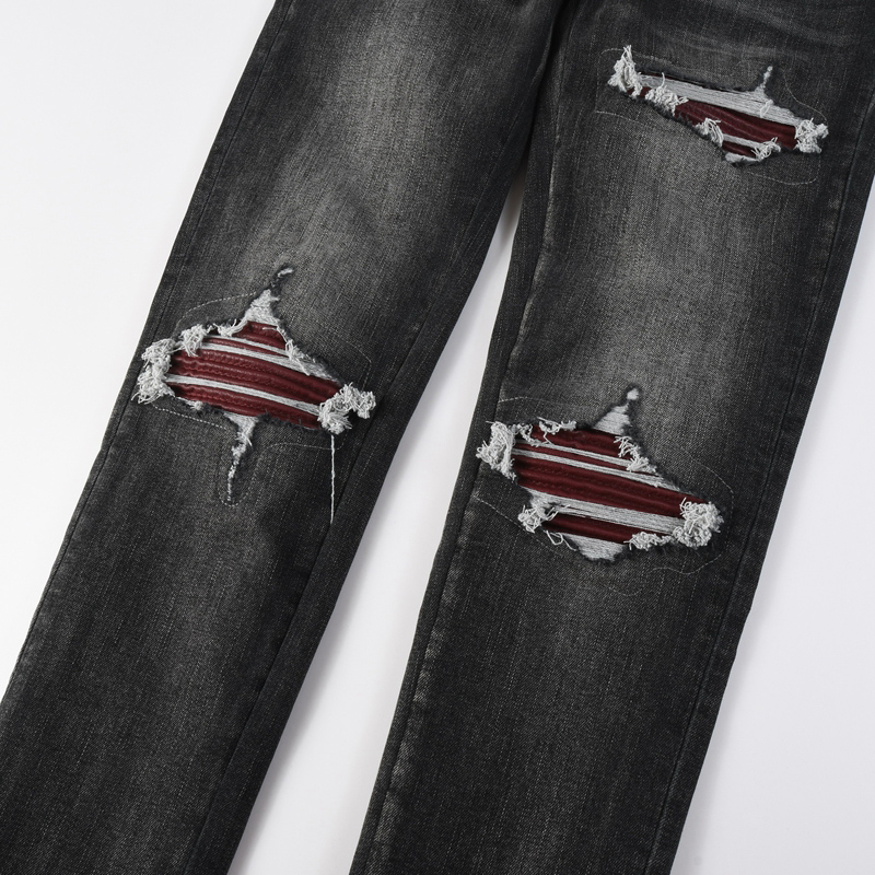 Men'S Fashion Grey Jeans - 하이 스트리트 패션 뉴 진스 비즈