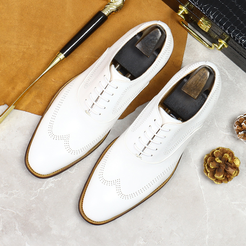 Oxford Shoes Brogue - 남성용 레이스업 캐주얼 슈즈, 심플한 내마모성,