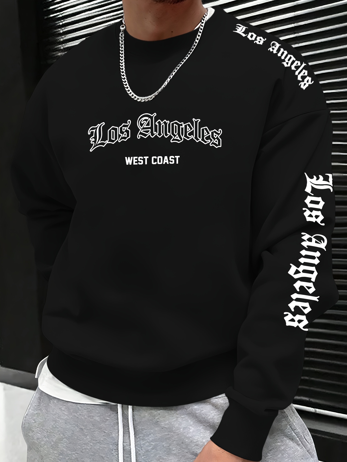Mens Fashion Casual 2026 - 2026 가을/겨울 남성 레터 프린트 라운드넥