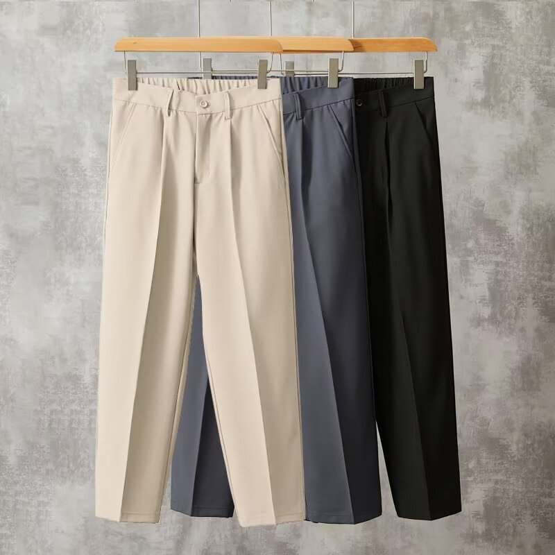 Mens Fashion Dark Grey Pants - 남성용 캐주얼 블레이저 바지, 헐렁한 심플한