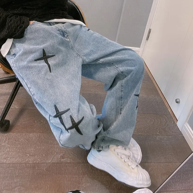 Men'S Fashion With Baggy Jeans - 남성용 와이드 레그 카고 팬츠, 헐렁한