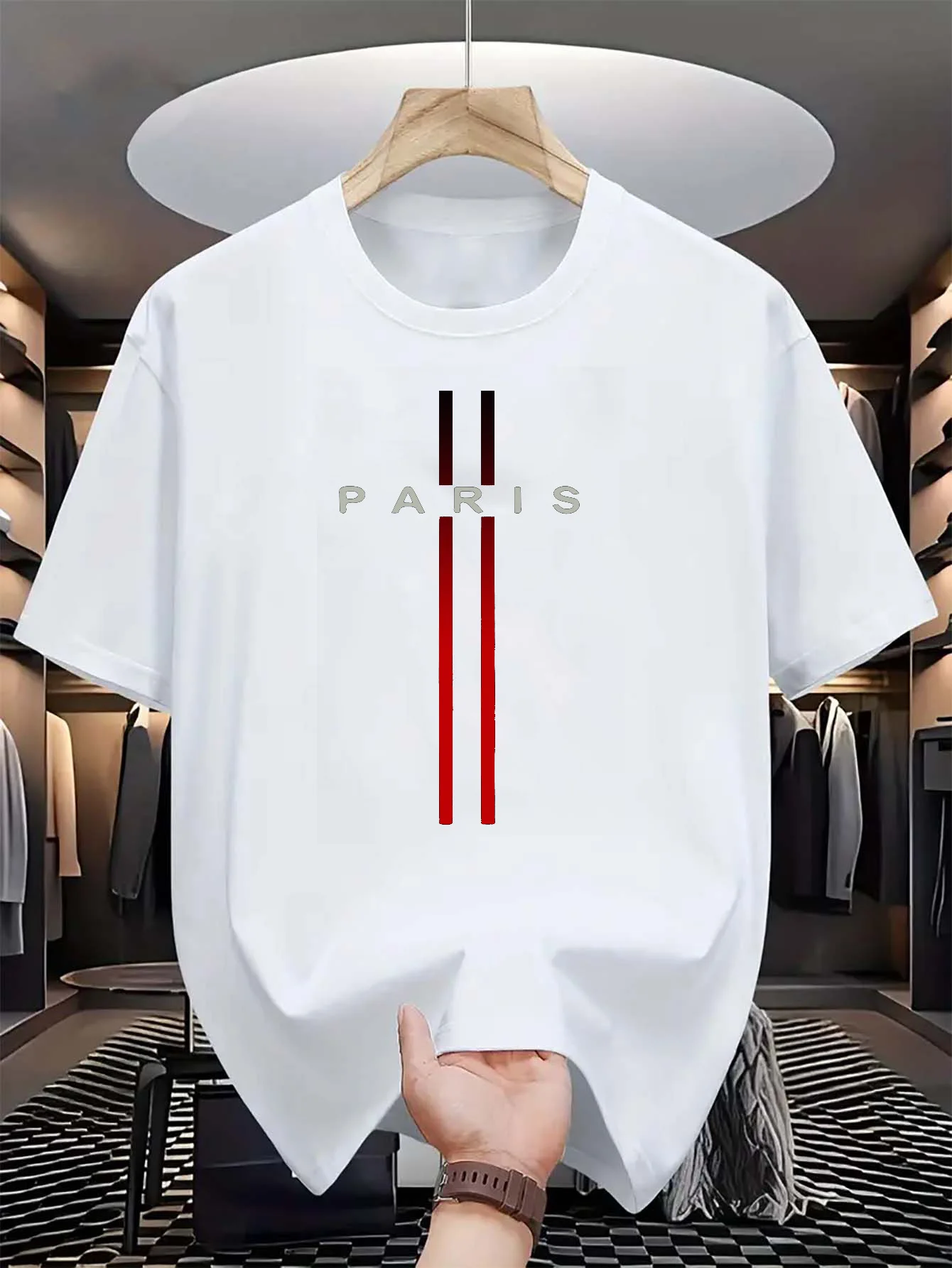 Paris Men'S Fashion - 남성용 100% 순면 여름 캐주얼 루즈핏