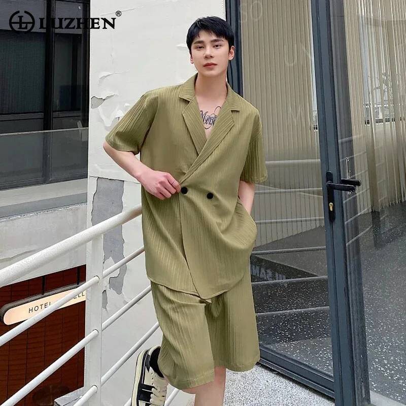 Mens Fashion Casual 2026 - LUZHEN Handsome Men's 2026 여름 솔리드