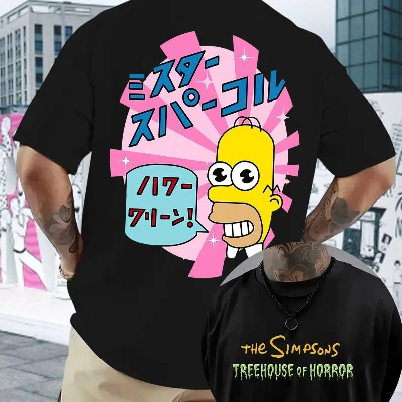 Mens Fashion Discord - 심슨 가족 코튼 유니섹스 O-넥 셔츠