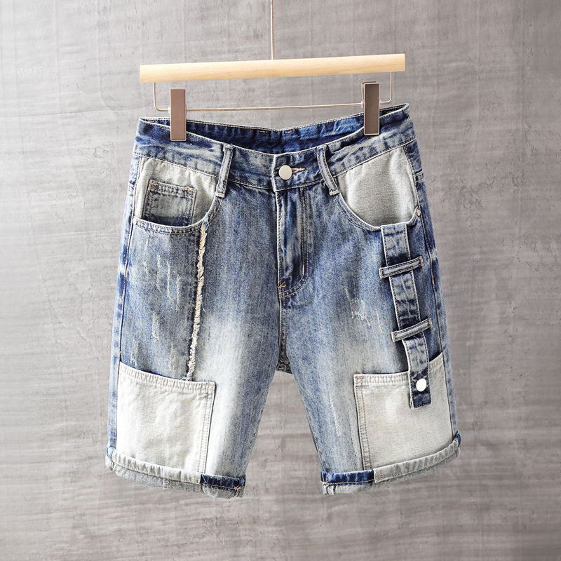 Men'S Fashion Linen Pants - 남성용 짧은 청바지 바지 포켓 세탁