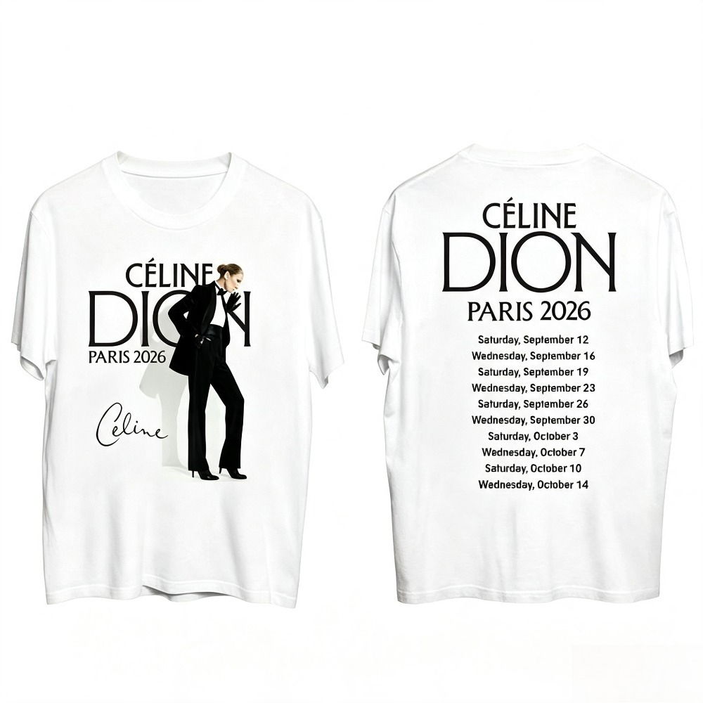 Paris Men'S Fashion - Celine Dion Paris 2026 투어 티셔츠