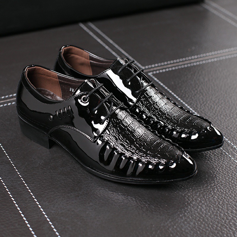 Oxford Shoes Brogue - 남성용 레이스업 가죽 신발, 웨딩 파티