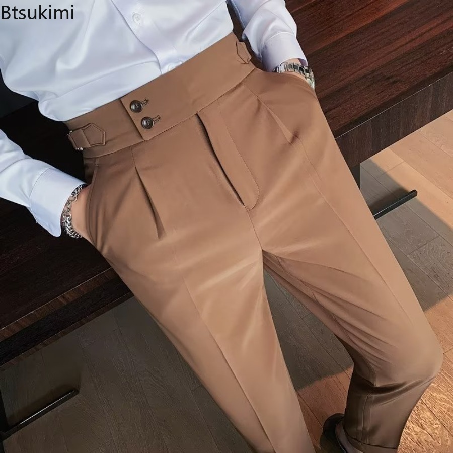 Men'S Fashion Linen Pants - 2026년 신상 남성용 솔리드 컬러 정장