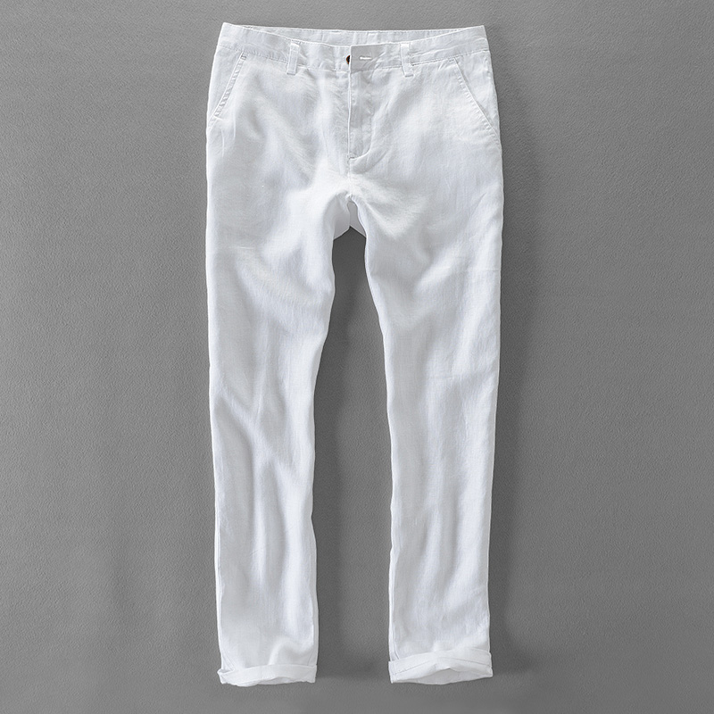 남성용 퓨어 린넨 패션 브랜드 바지, 캐주얼 비즈니스  - Men'S Fashion Linen Pants 리뷰 및 가격