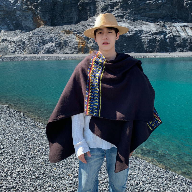남성용 케이프 사막 여행 민족 스타일 스카프 숄 여행  - Men Fashion Photography 리뷰 및 가격