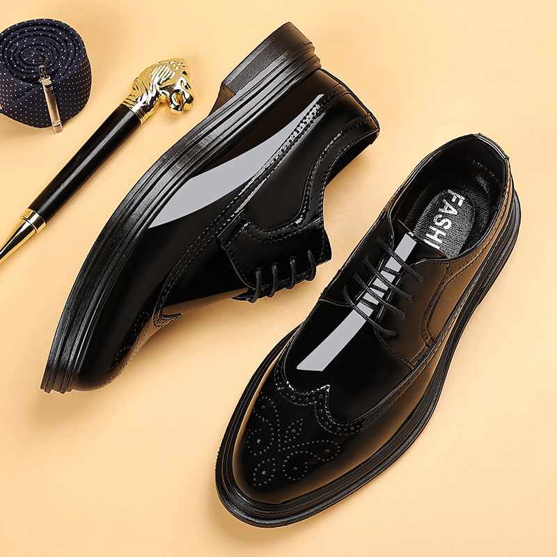 남성용 에나멜 브로그 드레스 슈즈, 레이스업 정장 옥스 - Oxford Shoes Brogue 리뷰 및 가격