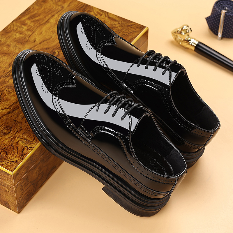 남성용 에나멜 브로그 드레스 슈즈, 레이스업 정장 옥스 - Oxford Shoes Brogue 리뷰 및 가격