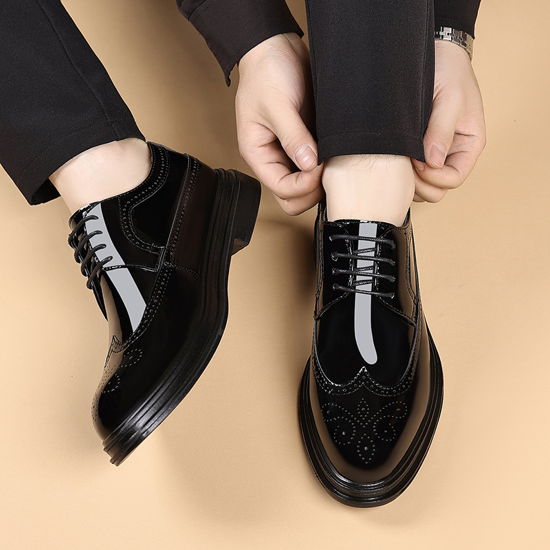 남성용 에나멜 브로그 드레스 슈즈, 레이스업 정장 옥스 - Oxford Shoes Brogue 리뷰 및 가격