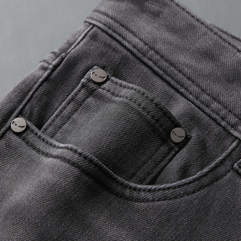 2025 가을 새로운 트렌디 브랜드 청바지 남성 연기  - Men'S Fashion Grey Jeans 리뷰 및 가격