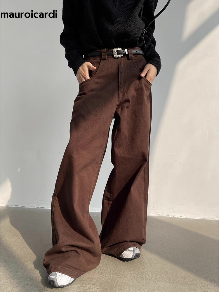 Mauroicardi 가을 회색 흐르는 헐렁한 넓은 다 - Mens Fashion Dark Grey Pants 리뷰 및 가격