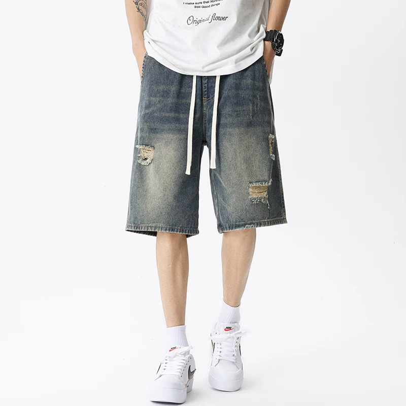 여름 얇은 데님 반바지 남성 레트로 streetwear - Men'S Fashion Linen Pants 리뷰 및 가격