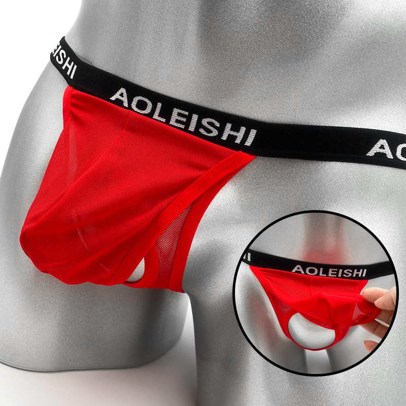 브랜드 프린트 허리밴드가 있는 남성용 시어 메쉬 조크스 - Men'S Fashion Underwear Brands 리뷰 및 가격