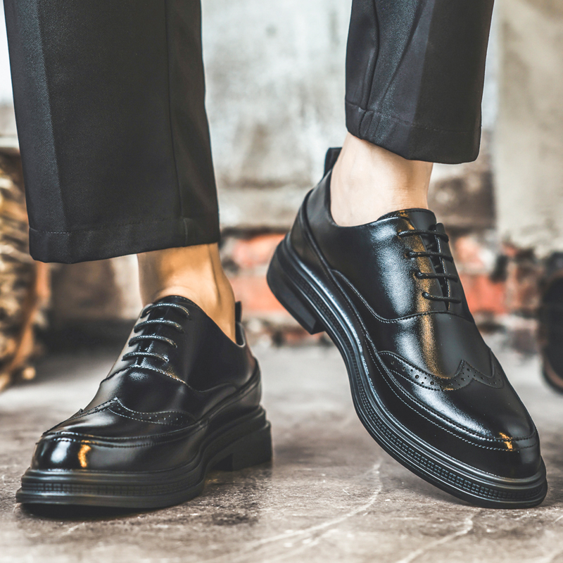 남성 키높이 가죽 구두 비즈니스 정장 레이스업 옥스퍼드 - Oxford Shoes Brogue 리뷰 및 가격