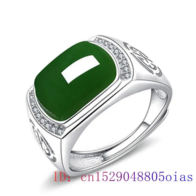 녹색 옥 반지 선물 패션 남성 매력 보석 크리스탈 여성 - Men'S Fashion Rings 리뷰 및 가격