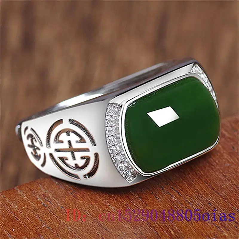 녹색 옥 반지 선물 패션 남성 매력 보석 크리스탈 여성 - Men'S Fashion Rings 리뷰 및 가격