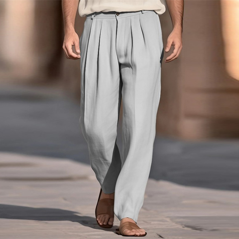 캐주얼 통기성 솔리드 컬러 리넨 바지 남성 봄 여름 데 - Men'S Fashion Linen Pants 리뷰 및 가격
