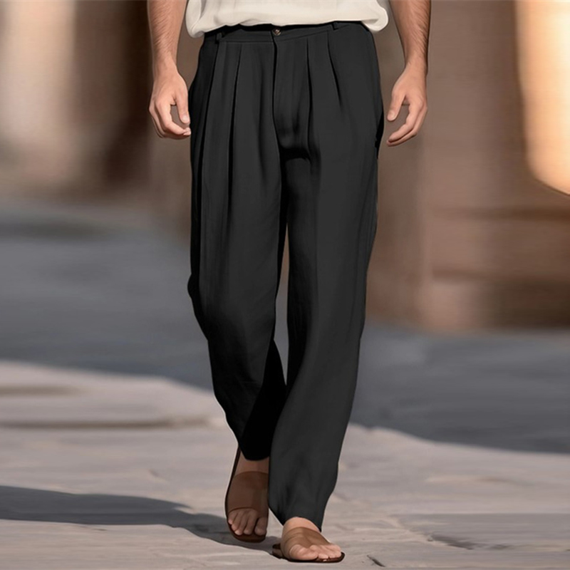캐주얼 통기성 솔리드 컬러 리넨 바지 남성 봄 여름 데 - Men'S Fashion Linen Pants 리뷰 및 가격