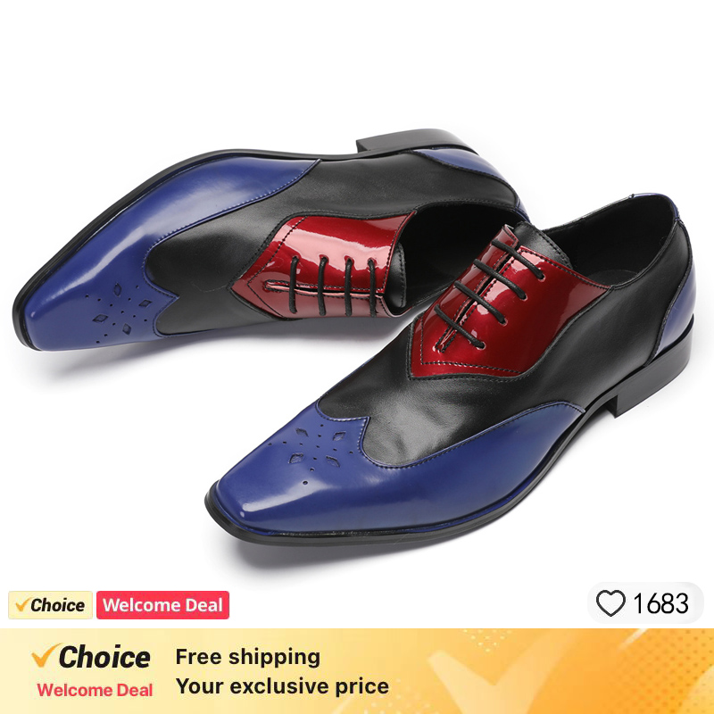 남성용 럭셔리 옥스포드 신발, 블랙 믹스 컬러, 캐주얼 - Oxford Shoes Brogue 리뷰 및 가격
