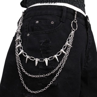 유니섹스 힙합 펑크 록 메탈 허리 체인 팬츠 키링 바지 - Men'S Fashion Rings 리뷰 및 가격