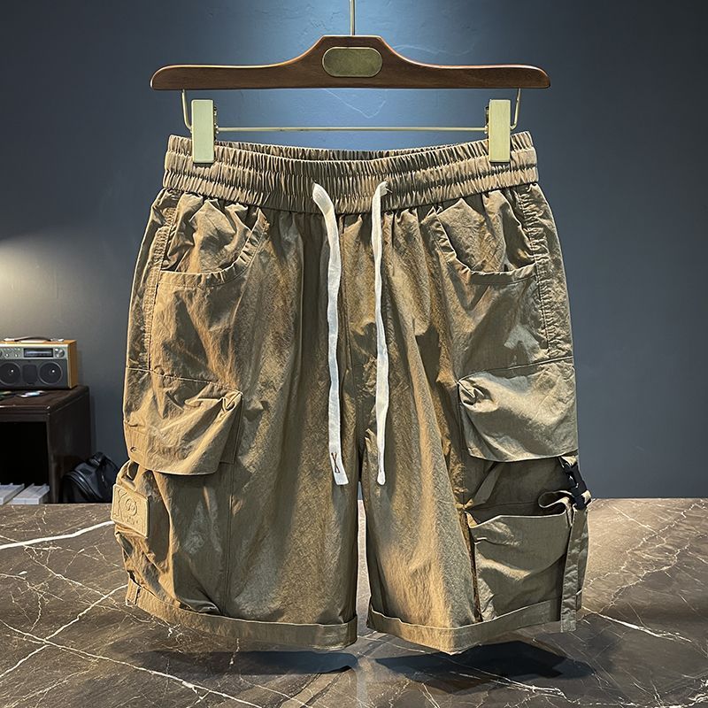 남성용 버뮤다 카고 반바지 솔리드 탄성 허리 빠르게 그 - Mens Fashion Summer 2025 리뷰 및 가격
