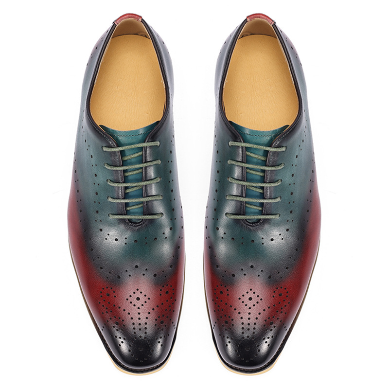 럭셔리 남성 원피스 슈즈, 정품 가죽 브로그 윙팁 토, - Oxford Shoes Brogue 리뷰 및 가격