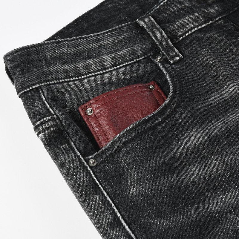 하이 스트리트 패션 뉴 진스 비즈 장식 주름 워싱 후아 - Men'S Fashion Grey Jeans 리뷰 및 가격