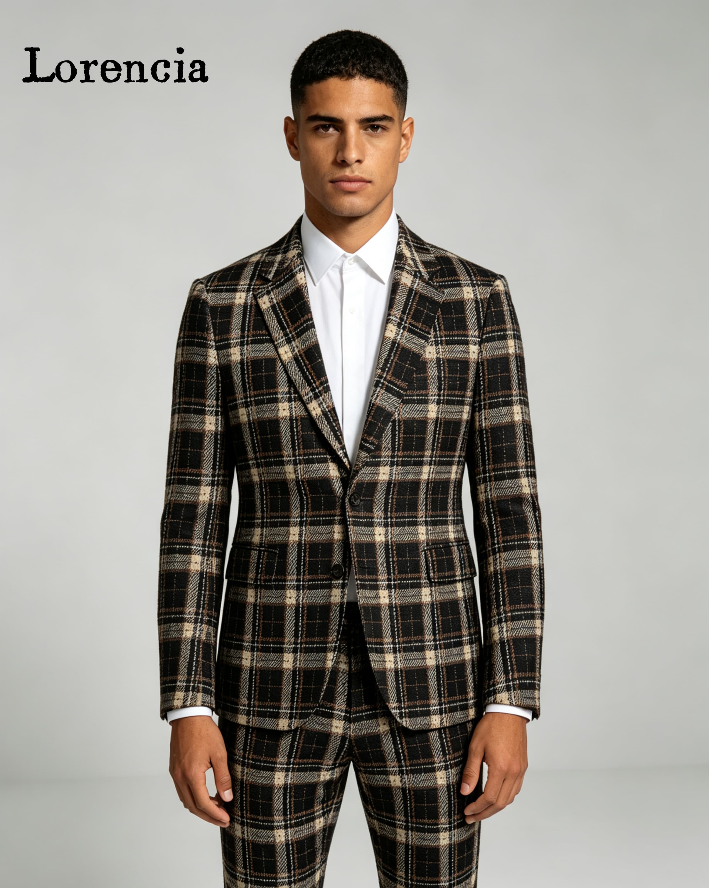 패션 플래드 남성 정장 노치 라펠 슬림핏 신랑 결혼식  - Mens Fashion Trajes 리뷰 및 가격