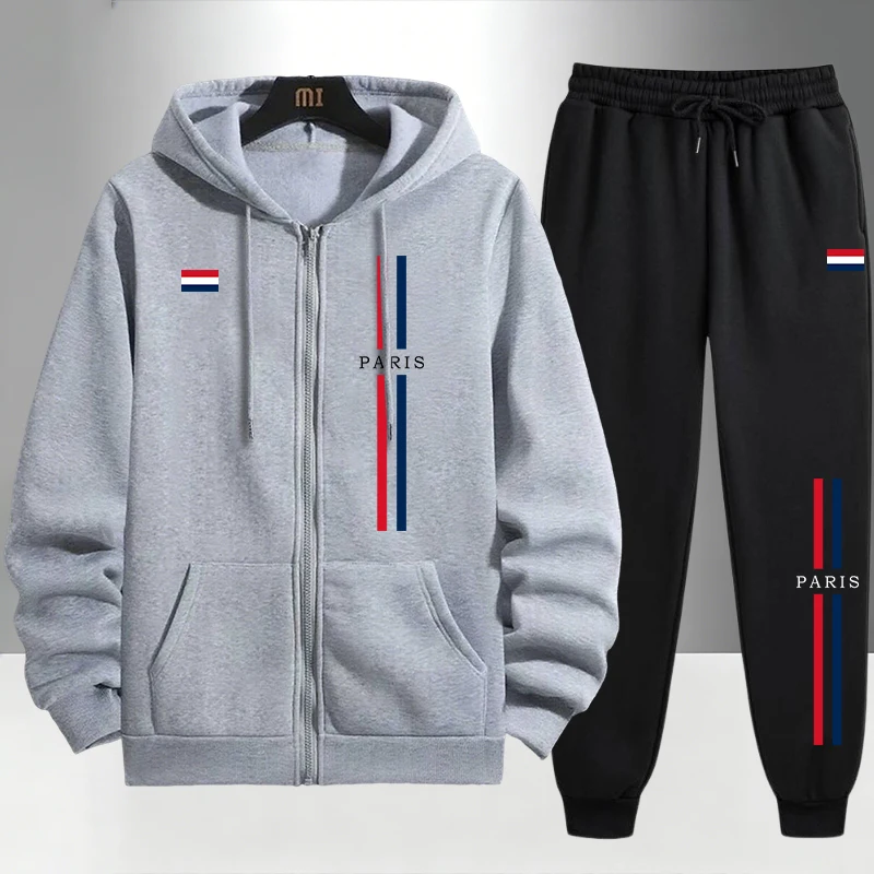 파리 패션 남성 세트 지퍼 아우터웨어 및 스웨트팬츠 가 - Paris Men'S Fashion 리뷰 및 가격