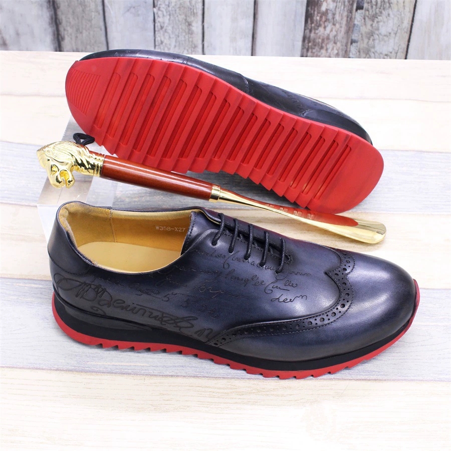 럭셔리 디자이너 남성 옥스포드 스니커즈 암소 정품 가죽 - Oxford Shoes Brogue 리뷰 및 가격