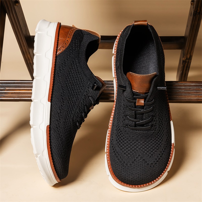 남성용 와이드 토 니트 드레스 슈즈 슬립온 통기성 메쉬 - Oxford Shoes Brogue 리뷰 및 가격