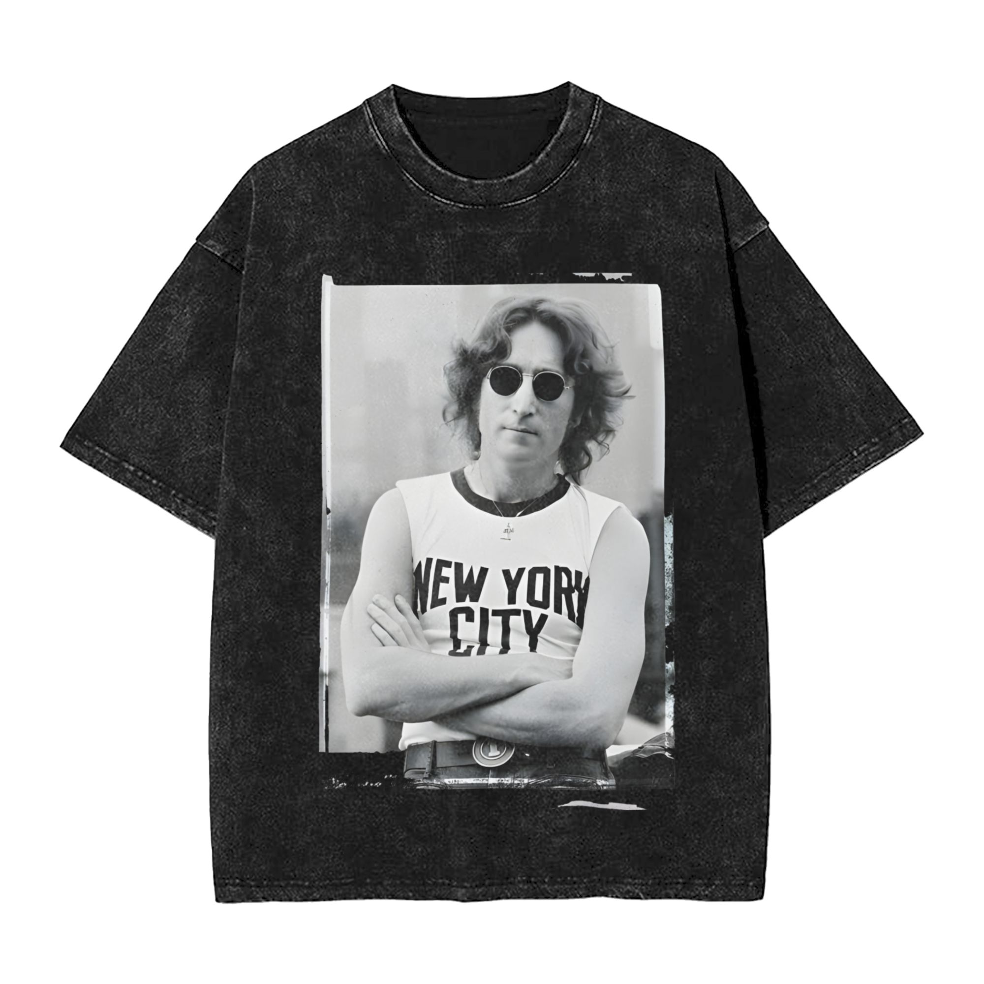 하라주쿠 워시드 셔츠 존 레논 1972 라이브 뉴욕시  - York Men'S Fashion 리뷰 및 가격