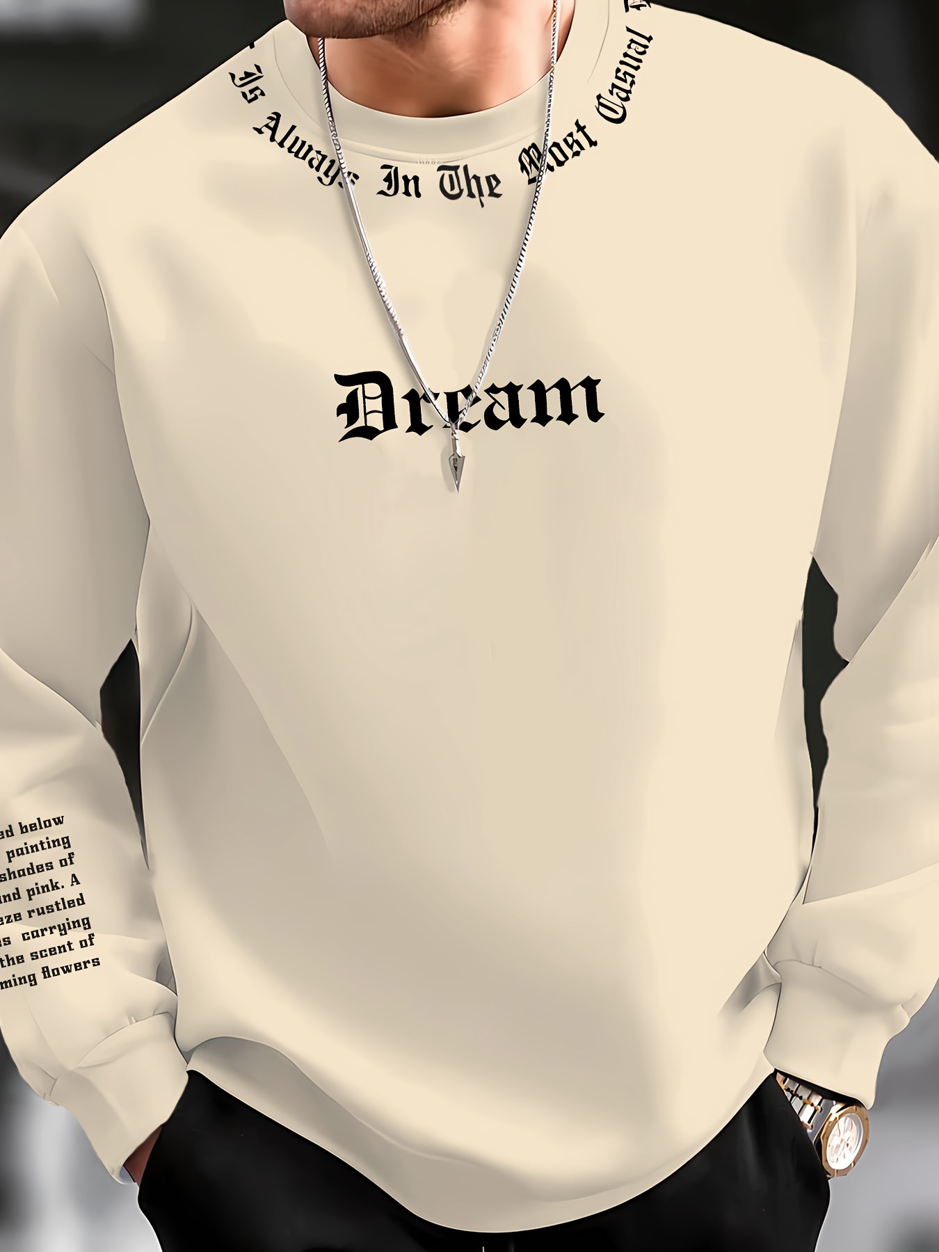 2026 가을/겨울 남성 레터 프린트 라운드넥 스웨트셔 - Mens Fashion Casual 2026 리뷰 및 가격