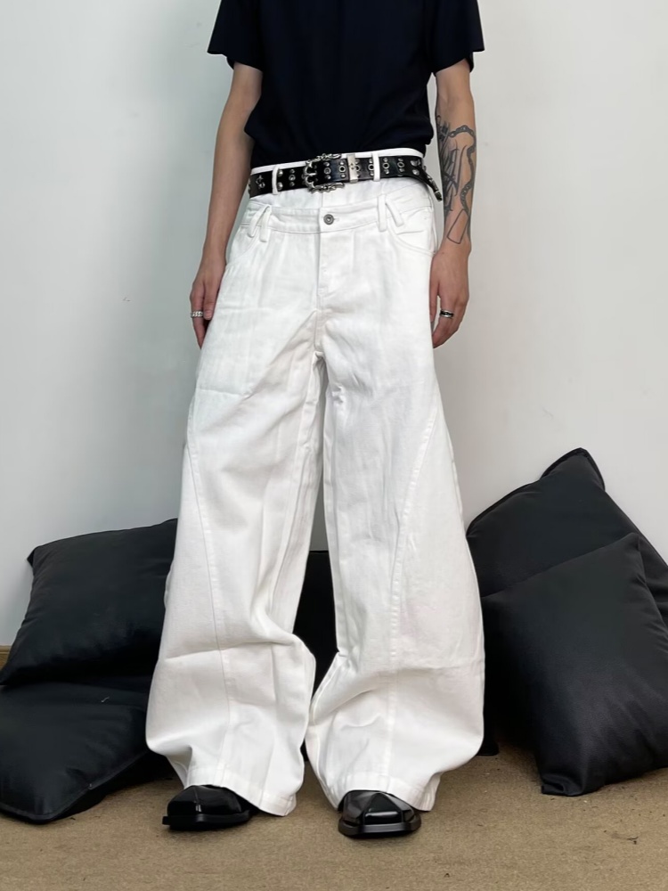 2026 로파 Y2K 패션 더블 허리밴드 화이트 배기  - Men'S Fashion With Baggy Jeans 리뷰 및 가격
