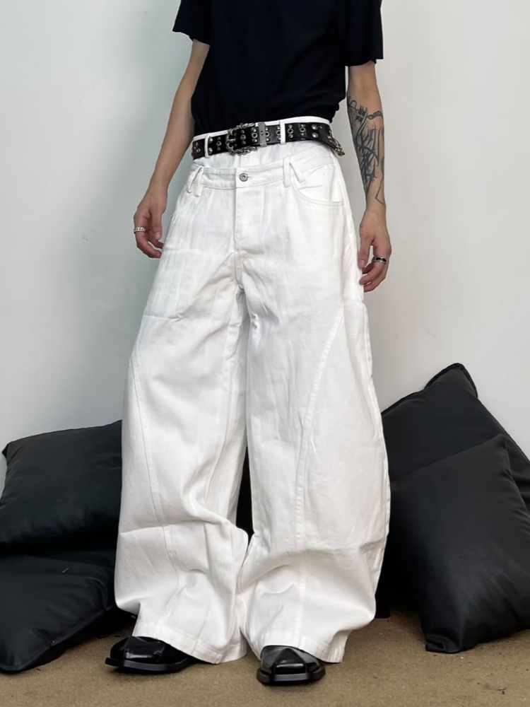 2026 로파 Y2K 패션 더블 허리밴드 화이트 배기  - Men'S Fashion With Baggy Jeans 리뷰 및 가격