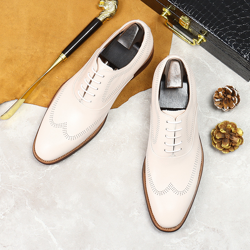 남성용 레이스업 캐주얼 슈즈, 심플한 내마모성, 천연  - Oxford Shoes Brogue 리뷰 및 가격