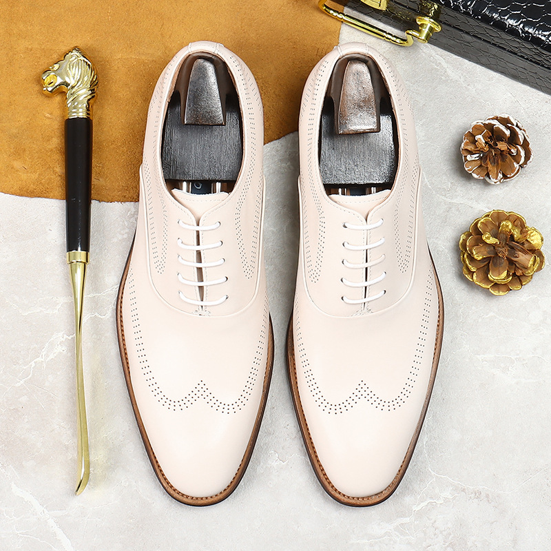 남성용 레이스업 캐주얼 슈즈, 심플한 내마모성, 천연  - Oxford Shoes Brogue 리뷰 및 가격