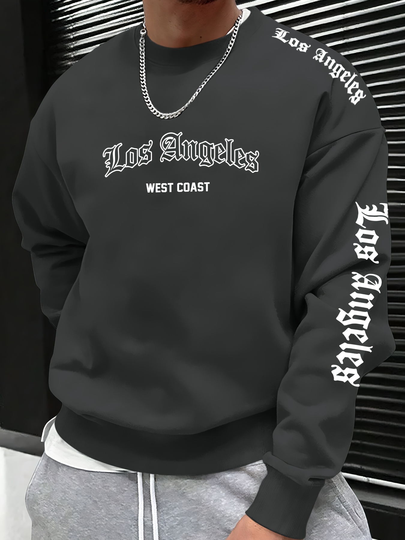 2026 가을/겨울 남성 레터 프린트 라운드넥 스웨트셔 - Mens Fashion Casual 2026 리뷰 및 가격