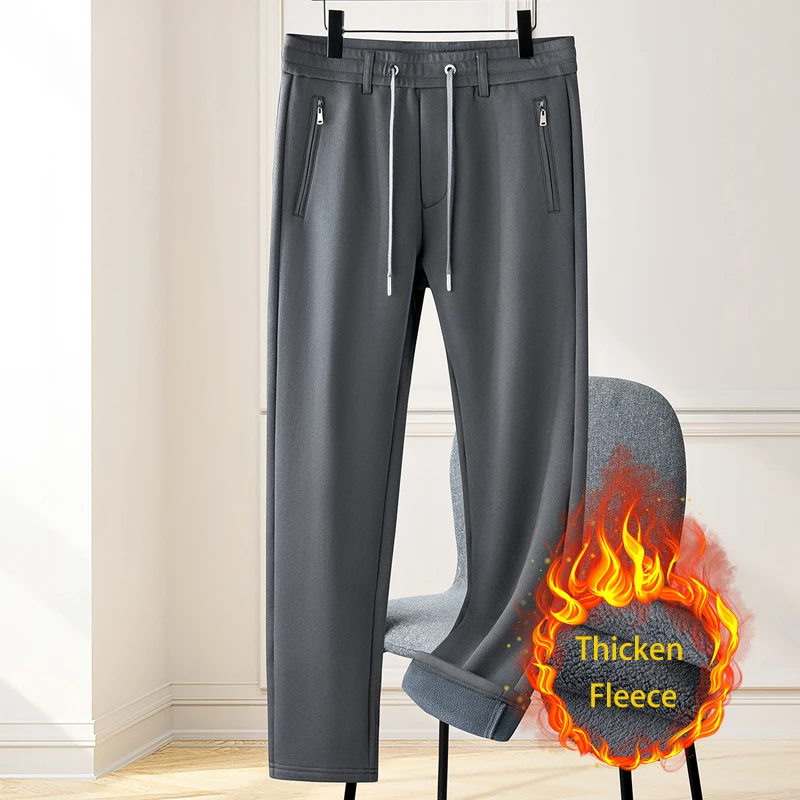 남성용 플리스 스웨트 팬츠 가을 겨울 패션 다크 그레이 - Mens Fashion Dark Grey Pants 리뷰 및 가격