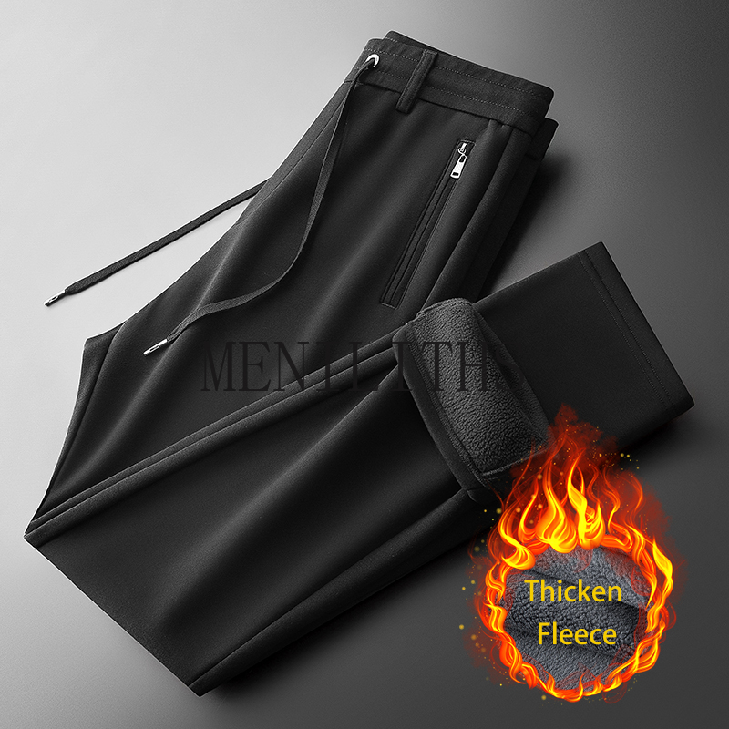 남성용 플리스 스웨트 팬츠 가을 겨울 패션 다크 그레이 - Mens Fashion Dark Grey Pants 리뷰 및 가격