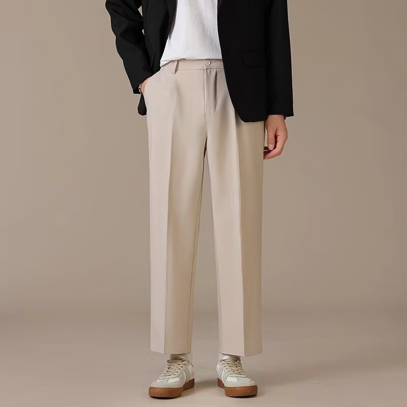 남성용 캐주얼 블레이저 바지, 헐렁한 심플한 발목 길이 - Mens Fashion Dark Grey Pants 리뷰 및 가격