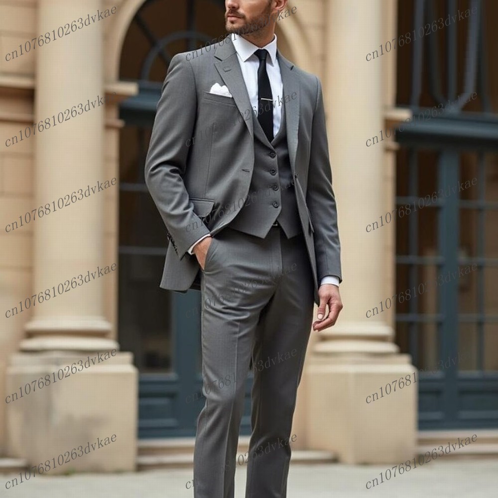 새로운 패션 다크 그레이 정장 남성 수트 웨딩 파티 신 - Mens Fashion Dark Grey Pants 리뷰 및 가격