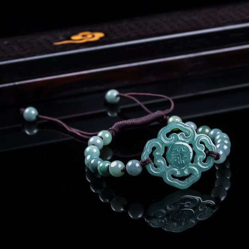 천연 비취 A급 팔찌 오리지널 디자인 세련된 블루 워터 - Men'S Fashion Jewelry 리뷰 및 가격